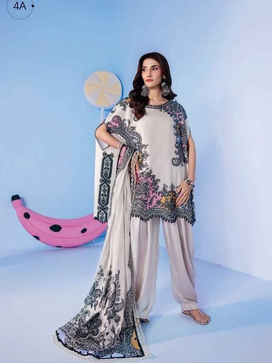 04-A M/BASICS BY MARIA.B SPRING SUMMER ‘26 COLLECTION UNSTITCHED EMBROIDERED LAWN 3 PIECE SUIT MB-CUSV13-04-A - Image 1
