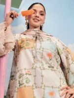 M/BASICS BY MARIA.B SPRING SUMMER ‘26 COLLECTION UNSTITCHED EMBROIDERED LAWN 3 PIECE SUIT MB-CUSV13-10-A - Image 2