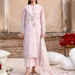 CROSS STITCH UNSTITCHED PREMIUM LAWN COLLECTION DESIGN 12 CELESTE FLORA