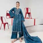 M/BASICS BY MARIA.B SPRING SUMMER ‘26 COLLECTION UNSTITCHED EMBROIDERED LAWN 3 PIECE SUIT MB-CUSV13-14-B