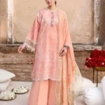 CROSS STITCH UNSTITCHED PREMIUM LAWN COLLECTION DESIGN 14 MUTED BLUSH