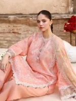 CROSS STITCH UNSTITCHED PREMIUM LAWN COLLECTION DESIGN 14 MUTED BLUSH - Image 2