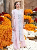 CROSS STITCH UNSTITCHED PREMIUM LAWN COLLECTION DESIGN 18 ROSE VEIL