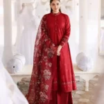CROSS STITCH UNSTITCHED PREMIUM LAWN COLLECTION DESIGN 19 ROUGE FLARE