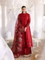 CROSS STITCH UNSTITCHED PREMIUM LAWN COLLECTION DESIGN 19 ROUGE FLARE