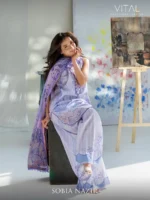 VITAL BY SOBIA NAZIR '26 COLLECTION UNSTITCHED LAWN  V-2B - Image 4