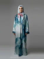 ABAYAT v2 by NOORMA KAAMAL  Digital Printed Silk Abaya Modest Wear Collection (1pc) - Image 4