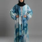 ABAYAT v2 by NOORMA KAAMAL  Digital Printed Silk Abaya Modest Wear Collection (1pc)