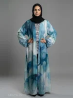 ABAYAT v2 by NOORMA KAAMAL  Digital Printed Silk Abaya Modest Wear Collection (1pc)