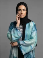 ABAYAT v2 by NOORMA KAAMAL  Digital Printed Silk Abaya Modest Wear Collection (1pc) - Image 2