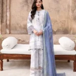 CROSS STITCH UNSTITCHED PREMIUM LAWN COLLECTION DESIGN 23 VINTAGE PETAL