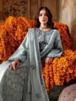 CROSS STITCH UNSTITCHED PREMIUM LAWN COLLECTION DESIGN 24 AZURE DREAM - Image 2
