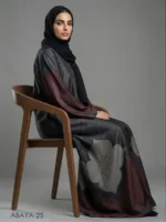 ABAYAT v2 by NOORMA KAAMAL  Digital Printed Silk Abaya Modest Wear Collection (1pc) - Image 3