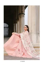 CROSS STITCH UNSTITCHED PREMIUM LAWN COLLECTION DESIGN 2 DUSKY ROSE - Image 2
