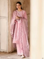 CROSS STITCH UNSTITCHED PREMIUM LAWN COLLECTION DESIGN 4 LEVENDER MIST