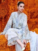 CROSS STITCH UNSTITCHEDPREMIUM LAWN COLLECTION DESIGN 5 LILAC WHISPER - Image 2