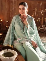 CROSS STITCH UNSTITCHED PREMIUM LAWN COLLECTION DESIGN 6 MEADOW MUSE - Image 2