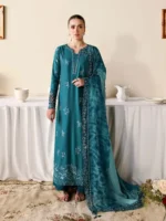 AZURE Luxury Lawn Unstitched Embroidered 3 Piece Suit AZ’26 Drees Name - Sea Breeze Lawn-78 - Eid Drop-2