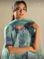VITAL BY SOBIA NAZIR '26 COLLECTION UNSTITCHED LAWN  V-1B - Image 2