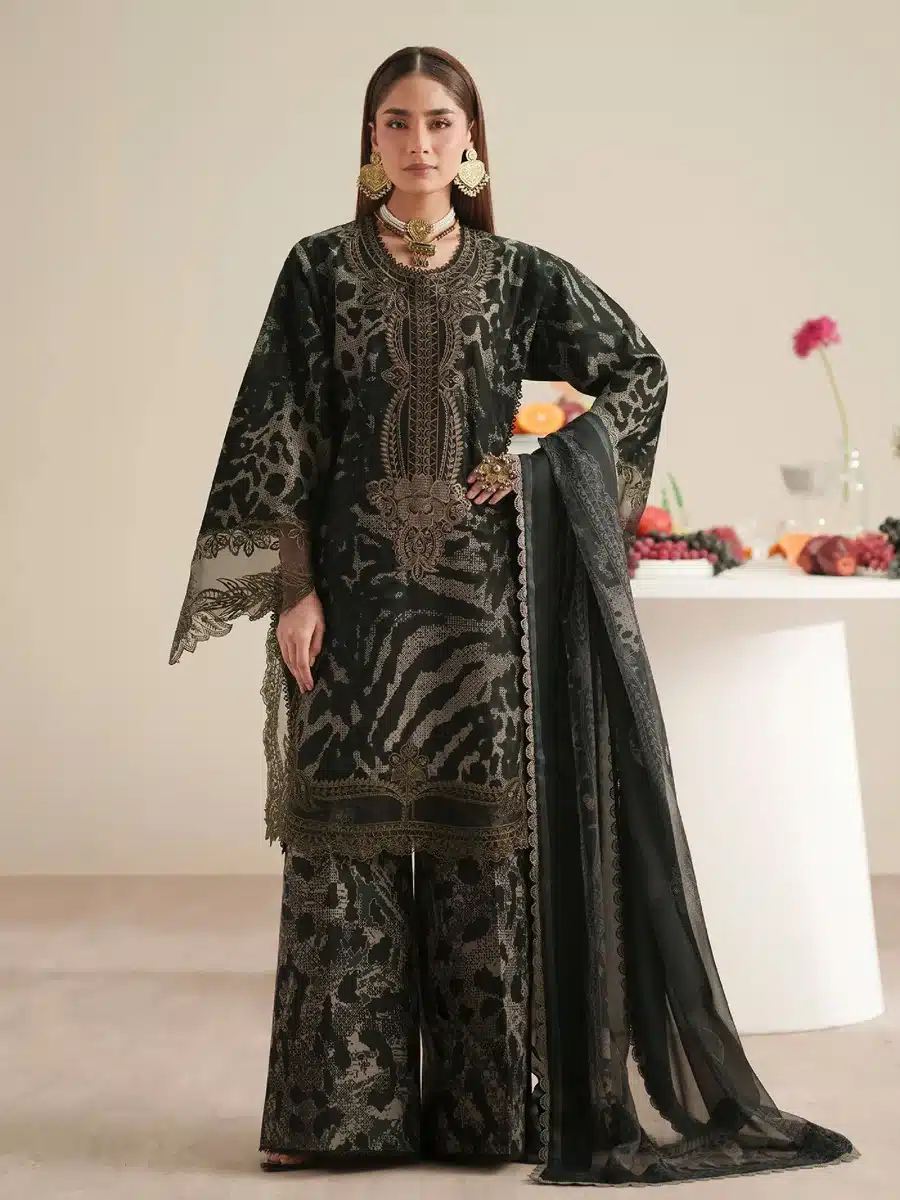 82A JoJo by Bin Ilyas Unstitched Embroidered Lawn 3 Piece Suit Summer Collection’26 - D-82A - Image 1