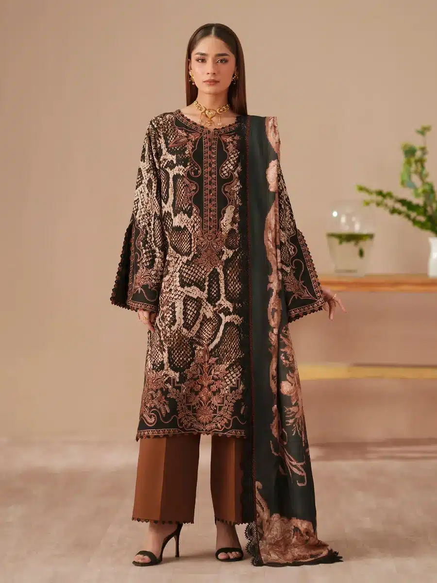 83A JoJo by Bin Ilyas Unstitched Embroidered Lawn 3 Piece Suit Summer Collection’26 - D-83A - Image 1