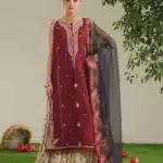 JoJo by Bin Ilyas Unstitched Embroidered Lawn 3 Piece Suit Summer Collection’26 - D-84B