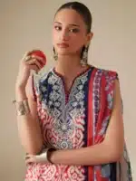 JoJo by Bin Ilyas Unstitched Embroidered Lawn 3 Piece Suit Summer Collection’26 - D-85B - Image 4