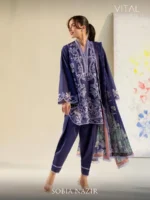 VITAL BY SOBIA NAZIR '26 COLLECTION UNSTITCHED LAWN  V-8B - Image 4