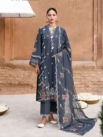 CROSS STITCH UNSTITCHED PREMIUM LAWN COLLECTION DESIGN 9 VERDENT TAPESTRY