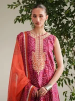 JoJo by Bin Ilyas Unstitched Embroidered Lawn 3 Piece Suit Summer Collection’26 - D-82A - Image 2