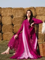 AZURE Luxury Lawn Unstitched Embroidered 3 Piece Suit AZ’26 Drees Name - Barbella Lawn-79- Eid Drop-2 - Image 3
