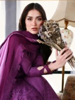 AZURE Luxury Lawn Unstitched Embroidered 3 Piece Suit AZ’26 Drees Name - Mulberry Lawn-82- Eid Drop-2 - Image 5
