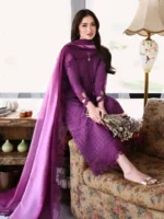 AZURE Luxury Lawn Unstitched Embroidered 3 Piece Suit AZ’26 Drees Name - Mulberry Lawn-82- Eid Drop-2 - Image 3